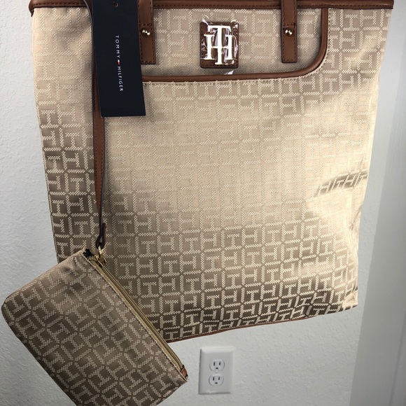 NEW Tommy Hilfiger Monogram TH Tote Bag - Picture 3 of 10